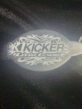 Vintage Kicker Livin Loud Bottle Opener Keychain Promo Black
